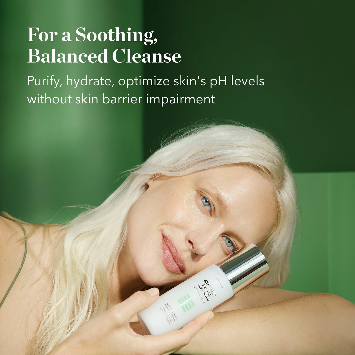 BIOEFFECT Facial Cleanser | Hydrating Gel-to-Milk Face Wash with Squalane | Removes Makeup, SPF & Impurities for Sensitive & Dry Skin, Fragrance Free, 120ml / 4.06 fl oz
