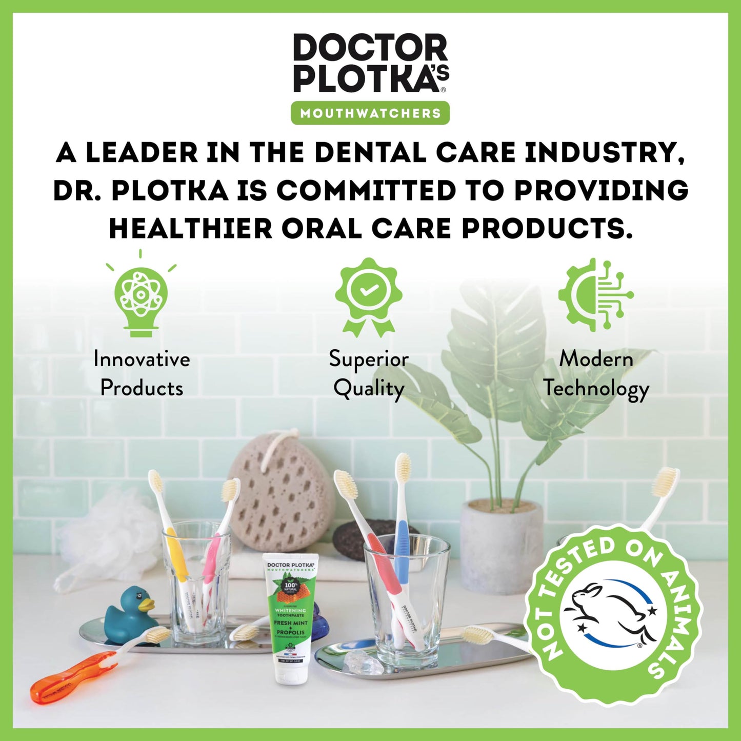Fluoride Free Toothpaste, Hydroxyapatite Toothpaste for Adults, Organic Propolis, Naturally Sourced Ingredients for Whitening, Sensitive Teeth & Gums, SLS Free, Fresh Mint, by Dr. Plotka's, 3oz