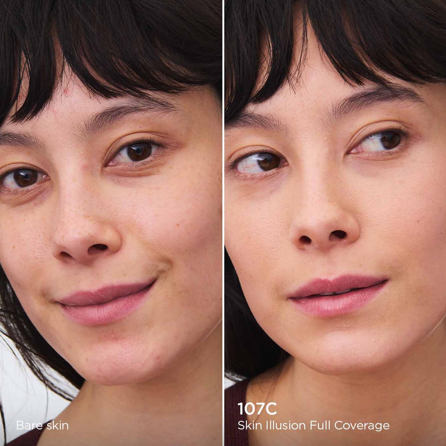 Clarins Skin Illusion Longwear Full Coverage Foundation|Luminous Matte Finish|24H Hold and 24H Hydration|Natural Looking|Transfer, Sweat and Smudge Proof| Contains Hyaluronic Acid|1 Fl Oz, 107C