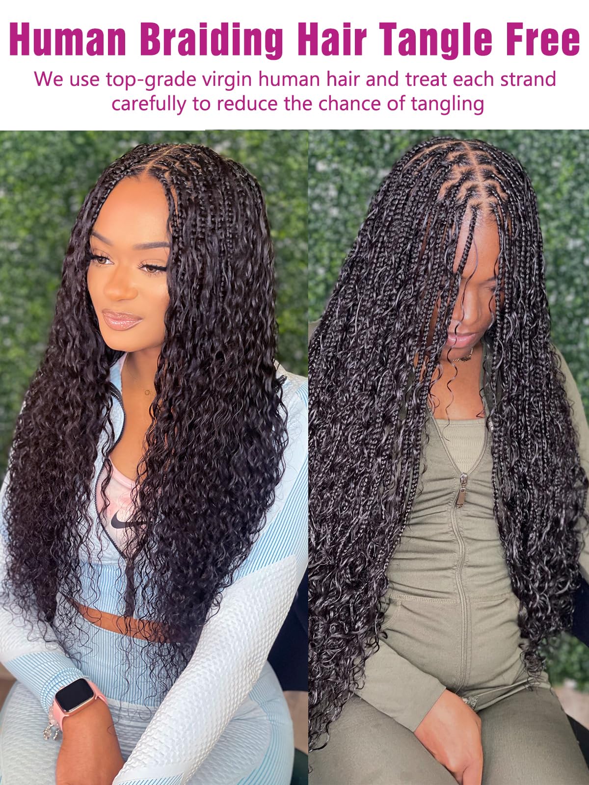 Human Braiding Hair Deep Wave Bulk Human Hair,1B Black No Weft Curly Braiding Hair Extensions for Boho Braids Wet and Wavy Braiding Human Hair Bundles(18inch,1B,100g)