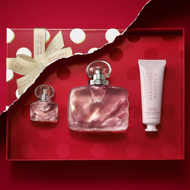 Estée Lauder Beautiful Magnolia Favorites Trio Fragrance Gift Set | 3-Piece Set with Full-Size Eau de Parfum Spray 1.7 Fl Oz, Full-Size Hand Cream 1 Ounce, Mini Eau de Parfum Spray 0.14 Fl Oz