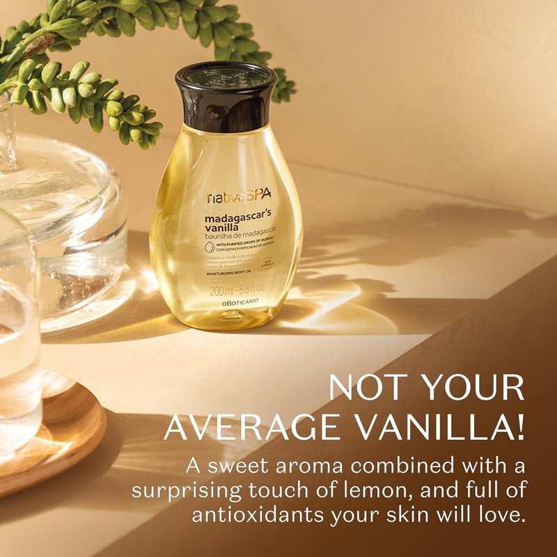Madagascar Vanilla Body Oil - Soothing & Moisturizing Formula | 6.8 Ounce