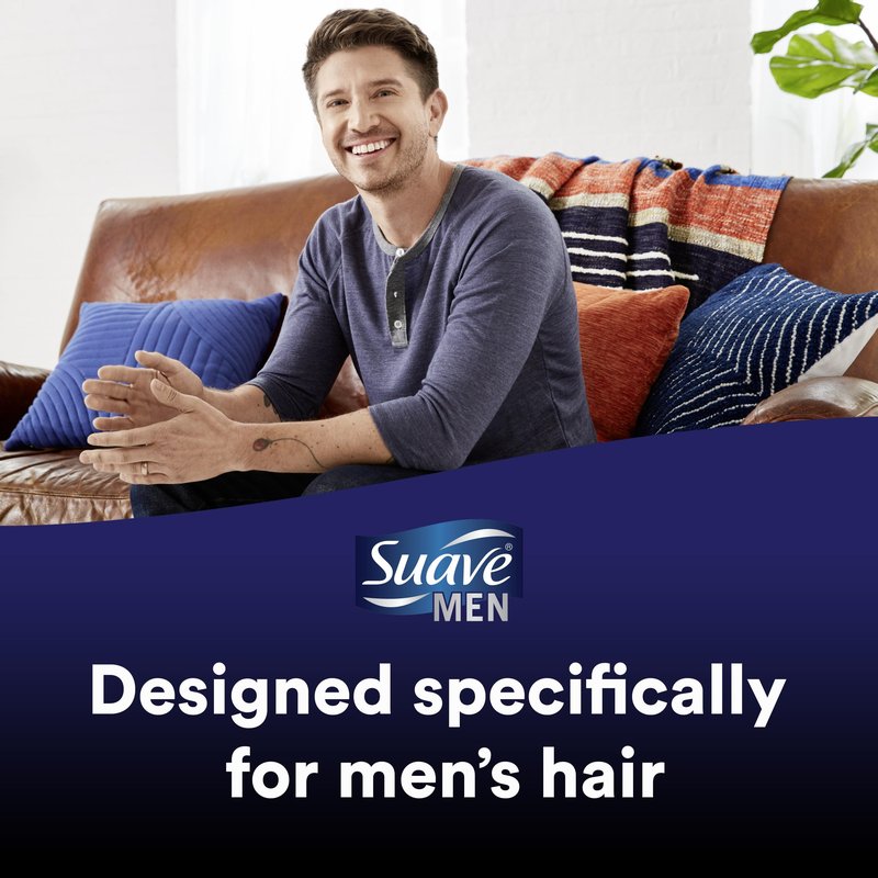 Suave Men Shampoo and Conditioner 2 in 1 Ocean Charge Refreshing, Cleanse and Conditions Hair, 40 oz Pack of 3