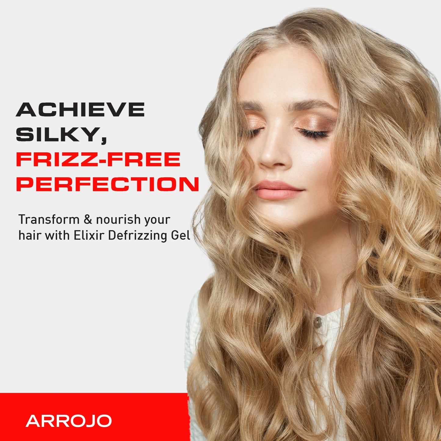 Arrojo Elixer Defrizzing Curl Gel, 6 fl oz – Color-Safe, Protein-Rich Straight & Curly Hair Gel with Gensing - Paraben-Free & Sulfate Free & Cruelty-Free Oil for Shiny, Freeze-Free Hair