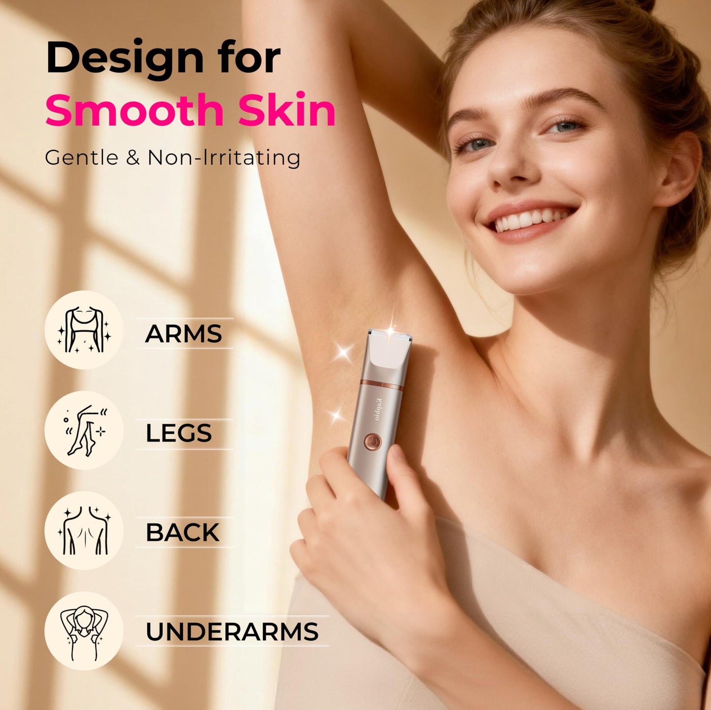 Bikini Trimmer for Women Pubic Hair: 2 in 1 Electric Razors for Women - Rechargeable Electric Shaver - IPX7 Waterproof Lady Shaver for Travel & Shower Use in Summer