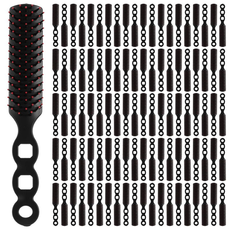 Detangling Hair Brush Set - 110 PCS Bulk Brushes for Curly Hair | Individually Wrapped for Men & Women, Ideal for Charities & Hotels