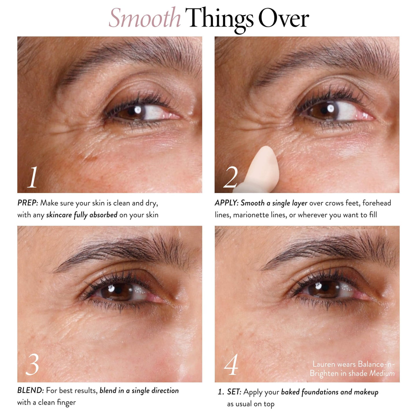 LAURA GELLER NEW YORK Line Smoother Targeted Fine Line Blurring Primer | Wrinkles & Pores, Subtly Tinted, with Vitamin C & Niacinamide for Mature Skin