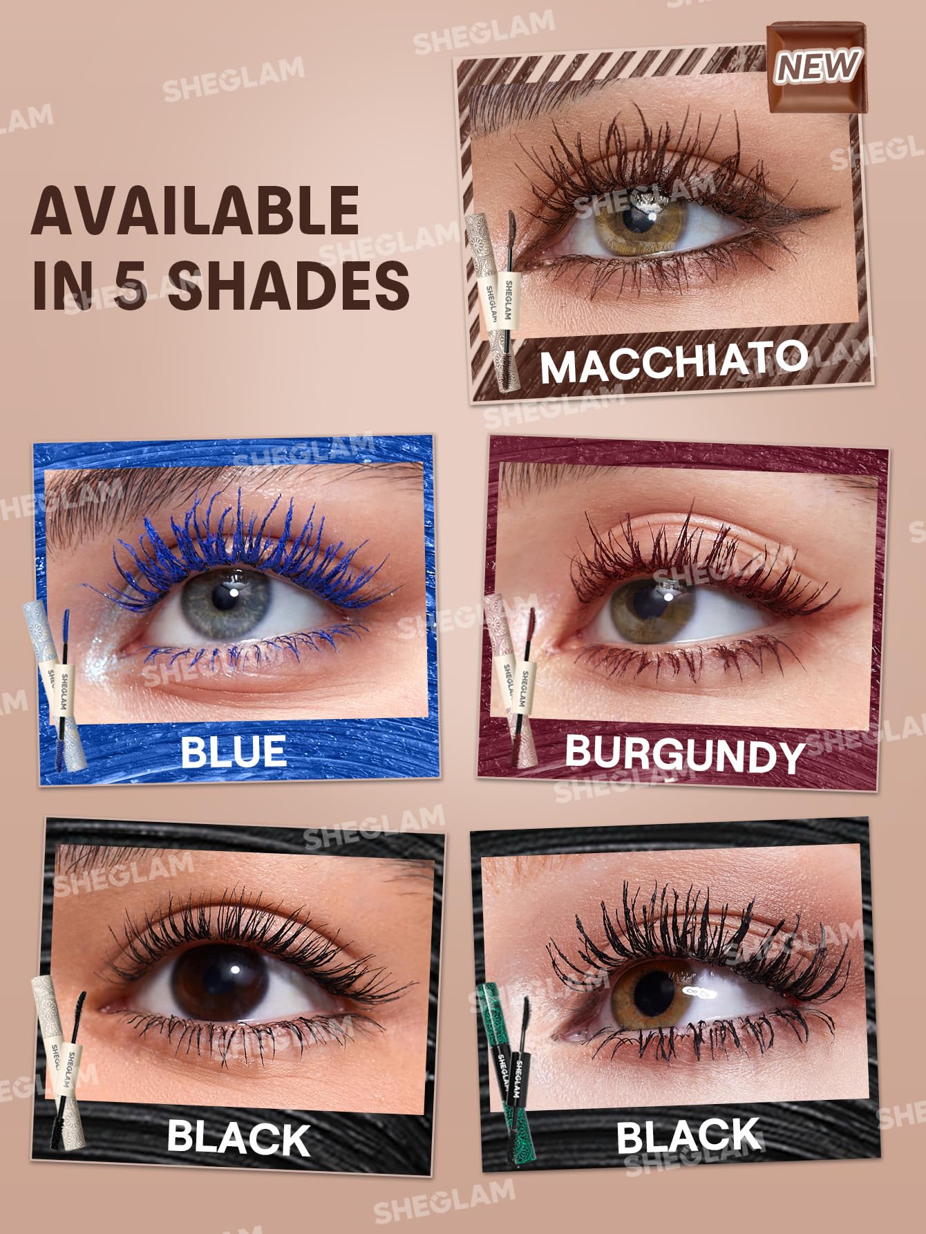 SHEGLAM All-In-One Volume & Length Mascara-Waterproof-Macchiato