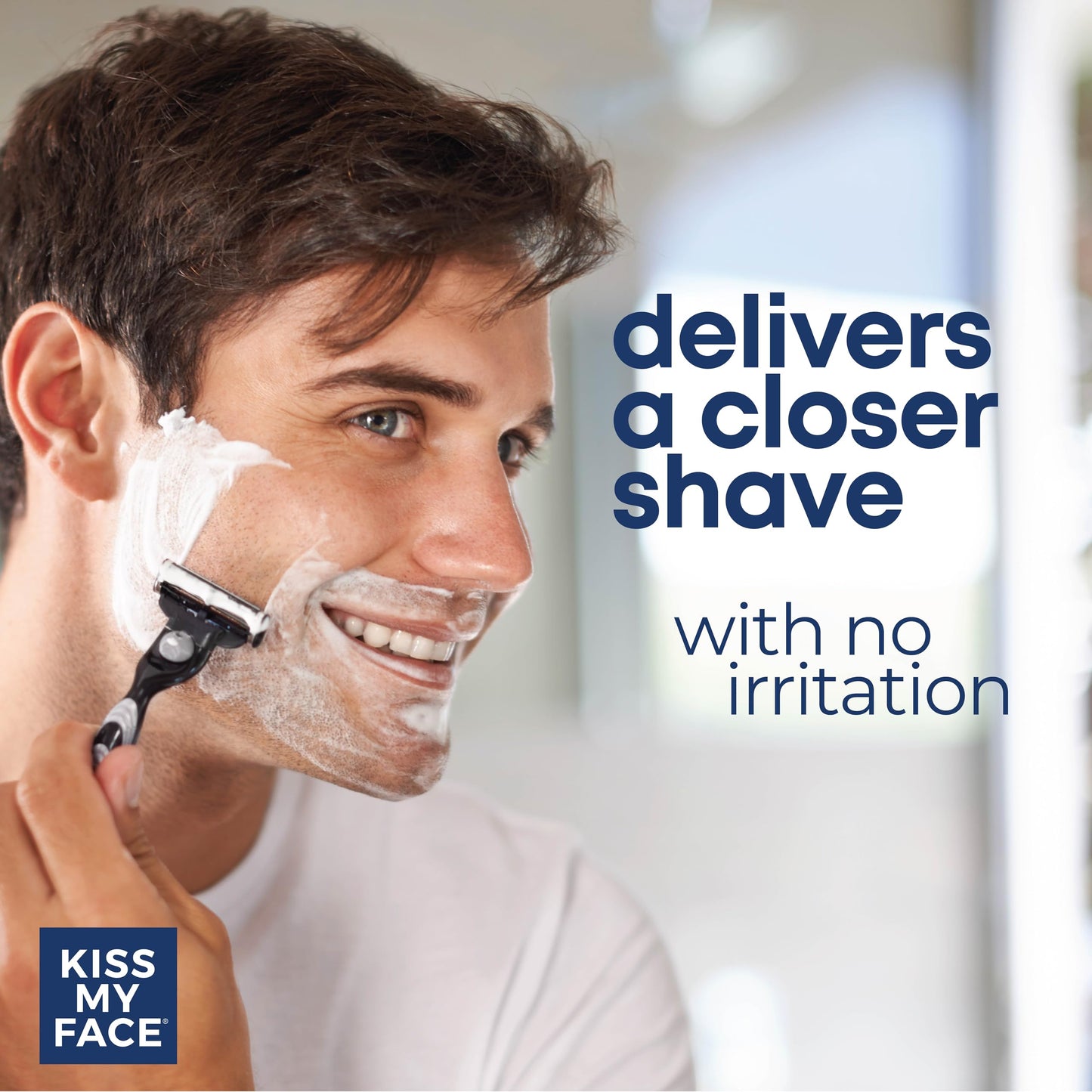 Kiss My Face Cedarwood + Bergamot Moisture Shave - 4 In 1 Shaving Cream - Cruelty Free and Vegan - With added Olive Oil and Aloe Leaf Extract - Vitamin E Rich - 11 fl oz Pump Bottle (Pack of 2)