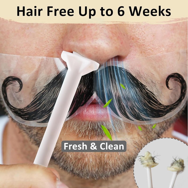 Maxpearl Hair Removal Waxing Kit for Men - Nose & Ear Wax with Silicone Pot | Removes Coarse Body Hair