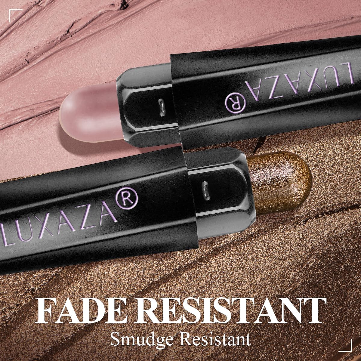 LUXAZA PRO Neutral Eyeshadow Stick Makeup 6PCS Set, Brown Nude Metallic Shimmer Matte Cream Eye Shadow Palette Eyeliner Brightener Pencil Crayon, Party Makeup - BROWN CANYON
