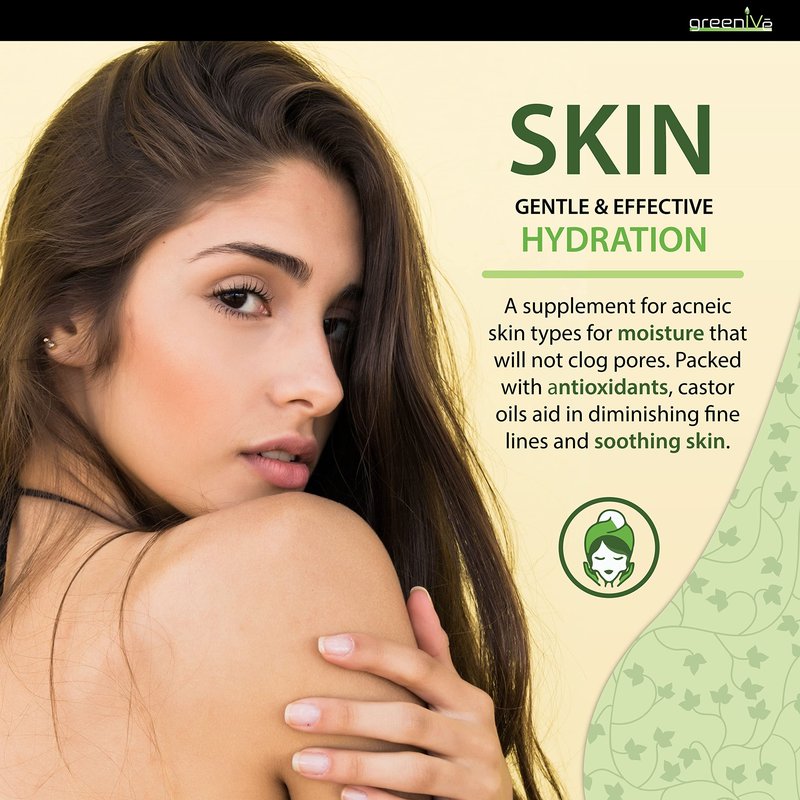 GreenIVe 100% Pure Castor Oil – Cold-Pressed, Hexane-Free – Hair, Eyebrows, Eyelashes, Skin Moisturizer, Castor Pack Wrap Oil Bulk Bottle (1 Gallon)
