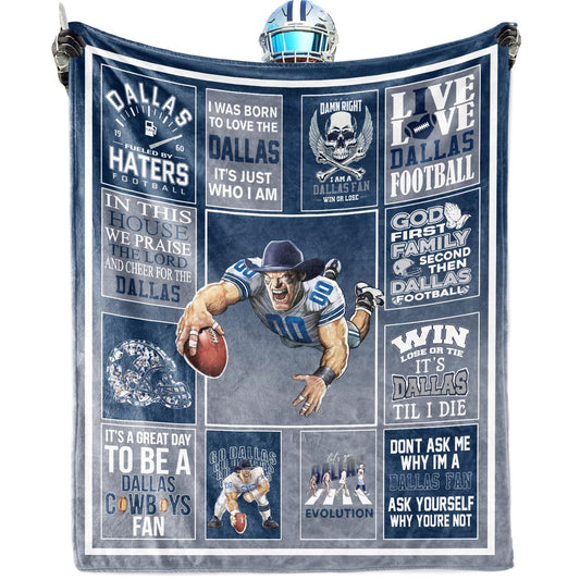 Znutrce Football Blanket Super Soft Flannel Throw Blanket Football Style Travel Blanket for Men Women Boys Kids Gifts Sofa Bed, Football Style Decor Gift 50" X 60"inch.