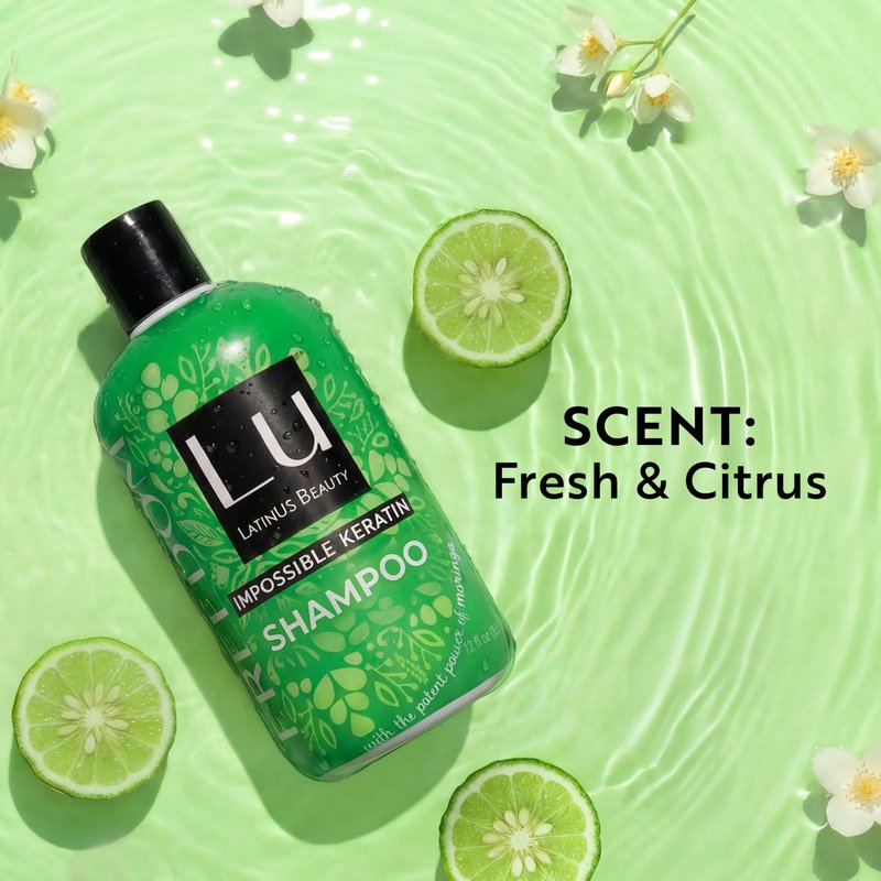 LATINUS Lu Beauty Freedom Shampoo Set | Curly Hair Set Shampoo with Impossible Keratin™, Moringa Oil, Cruelty Free, Sulfate Free, Paraben Free, Wavy Hair products | 12 Fl Oz Each | 2-Pack