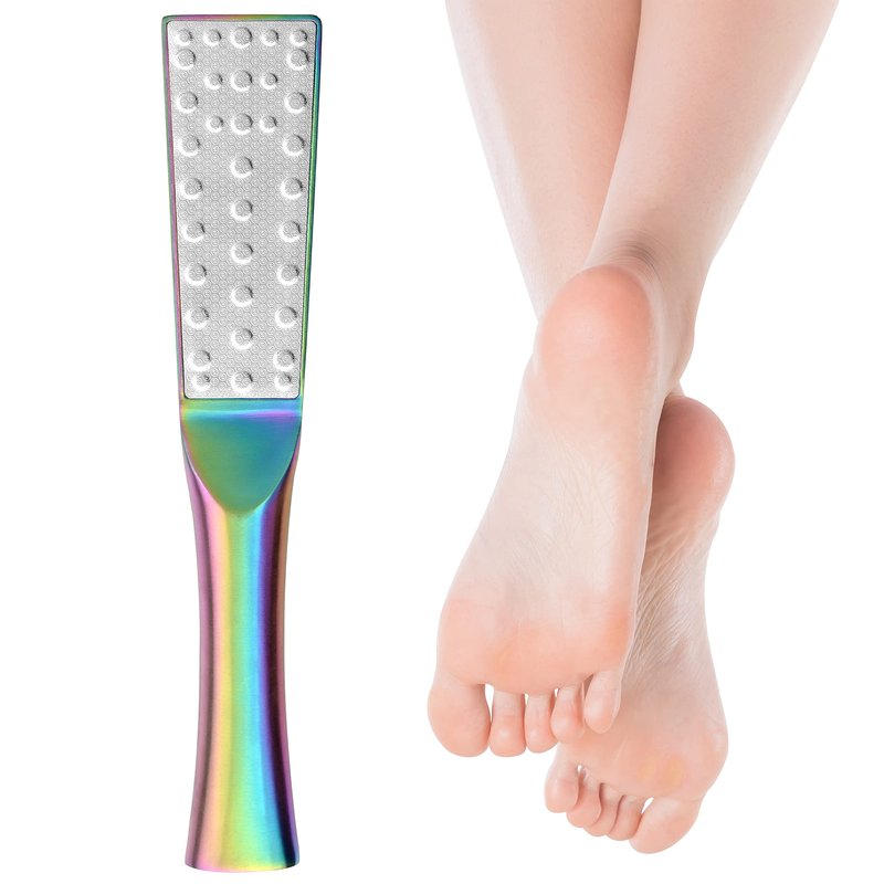 Pedicure Foot File Callus Remover, Double-Sided Scrubs Stainless Steel Foot Rasp Professional Dead Skin Callus Accessories for Wet and Dry Feet