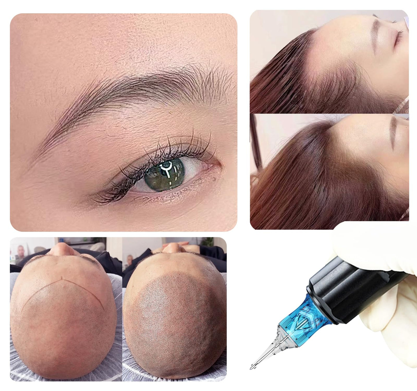 Permanent Makeup Needle Cartridge Side Square Tapered Tip PMU Needles microblading needles for Hairstroke Nanobrows Powder Brows Scalpmicropigmentation from Tattoo to SPM for PMUartist Beginners