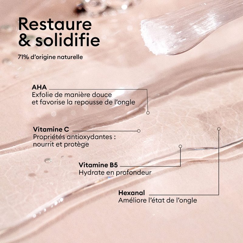MANUCURIST - S.O.S. Base Coat - Enriched with Vitamins C and B5 - Nail Fortifier - Repairs and Strengthens - Care for Very Damaged Nails - Vegan, Up to 78% Plant-Based - 0.5 fl oz