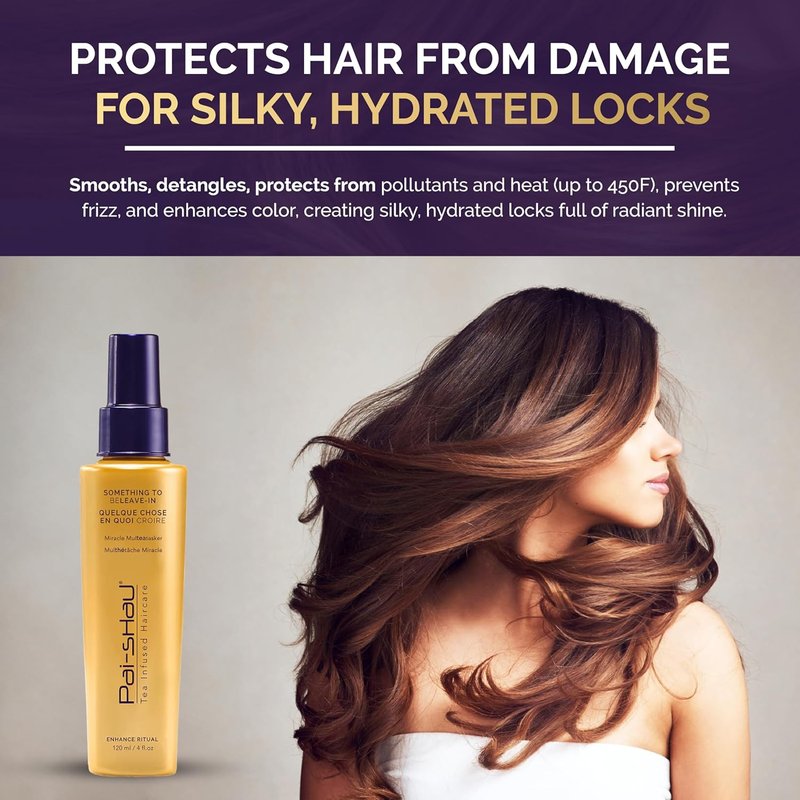 Pai-Shau Leave-In Conditioner Spray - Detangling, Heat Protection & Frizz Control | Hydrating Hair Treatment (6 Fl Oz)
