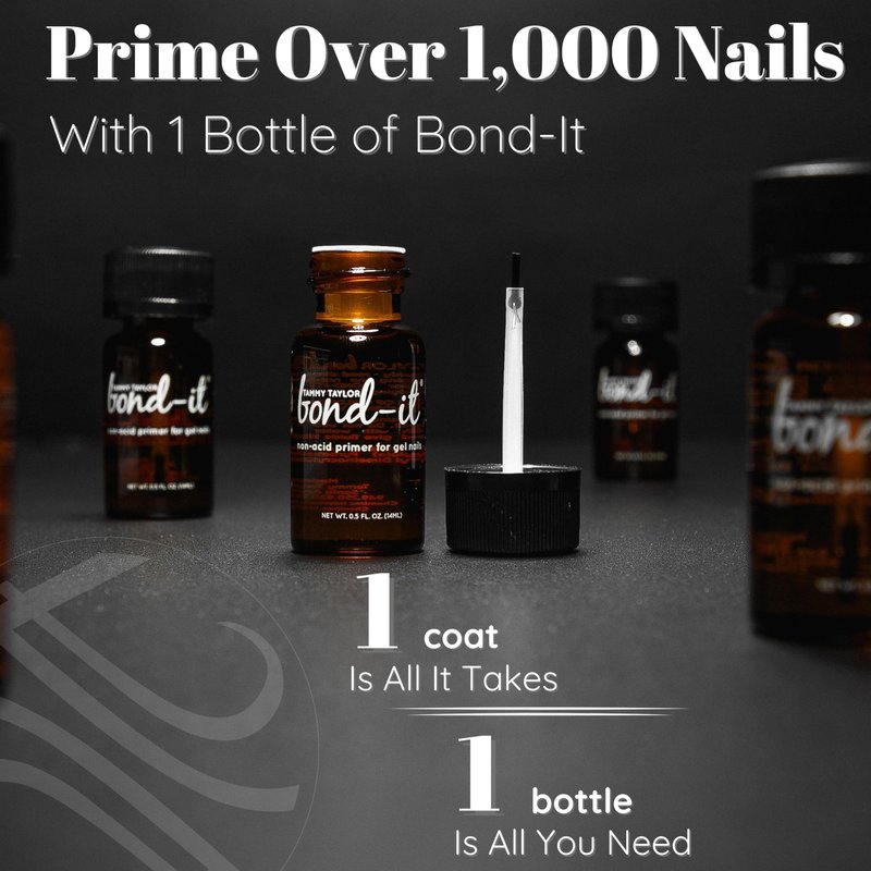 Tammy Taylor Bond It Acrylic Nail Primer, Acid Free Gel Nail Care for Semi Cured Gel Nail Strips, Acrylic Powder and Nail Polish, Professional Salon Quality Nail Prep for Healthy, Strong Nails.