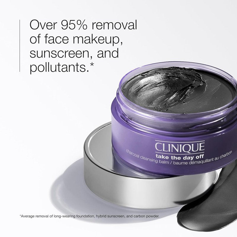 Clinique Charcoal Cleansing Balm - Makeup Remover for All Skin Types | Dissolves Makeup & Sunscreen