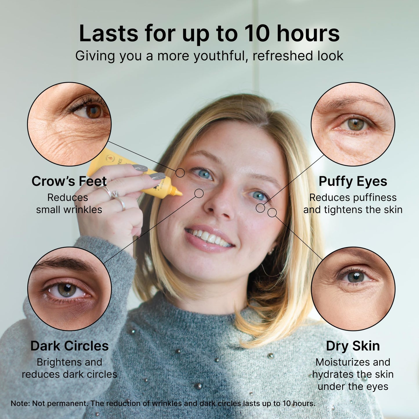 SEAMANTIKA PUFFINESS AWAY Eye Cream 0.8 fl.oz - Instant Eye Bag Remover Puffiness with Eyeliss; Vitamin C, Under Eye Puffiness Reducer Instant Results, Temporary Reduction of Wrinkles & Dark Circles