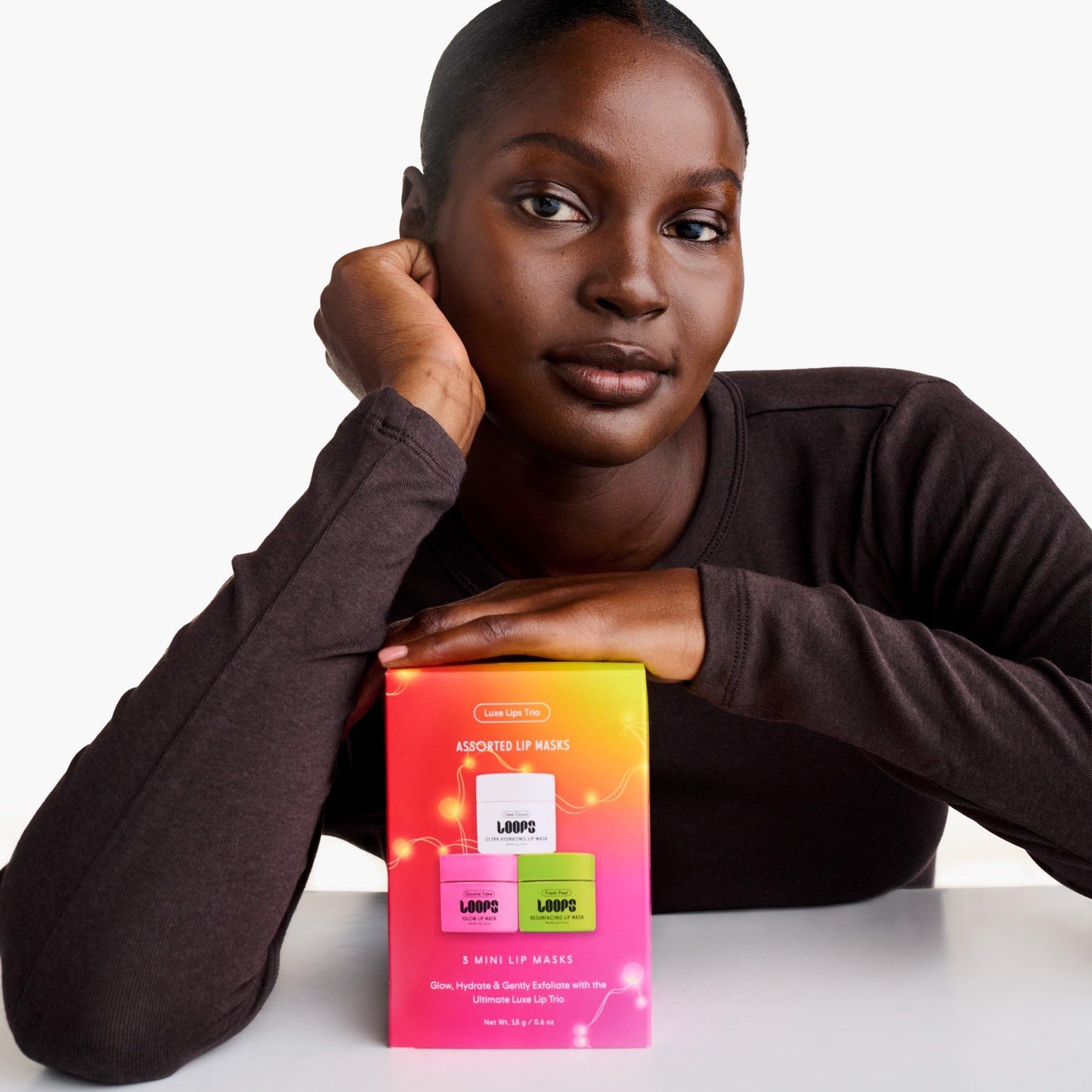 LOOPS Luxe Lips Trio Ultra Hydrating Lip Masks - Exfoliate, and Restore Hydration Below the Surface - Lip Balm, Stocking Stuffer