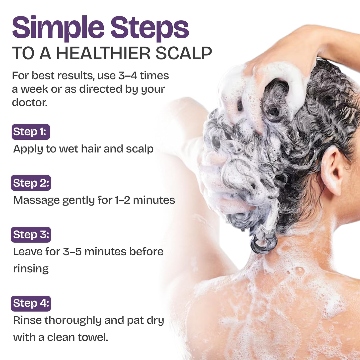 Psoriasis Shampoo with Scalp Scrubber for Eczema & Folliculitis Treatment - Seborrheic Dermatitis Antifungal Shampoo for Ringworm, Acne, Flaking, Dry & Itchy Scalp - Psoriasis Relief with Manuka Honey