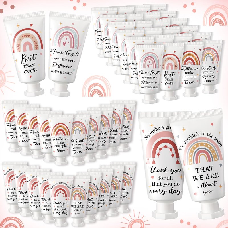 Sacubee 48 Pack American Teachers' Day Employee Appreciation Team Gifts Bulk Travel Size Hand Cream Inspirational Thank You Gifts Small Hand Lotions for Women Mothers Day Crna Nurse Employees Staff