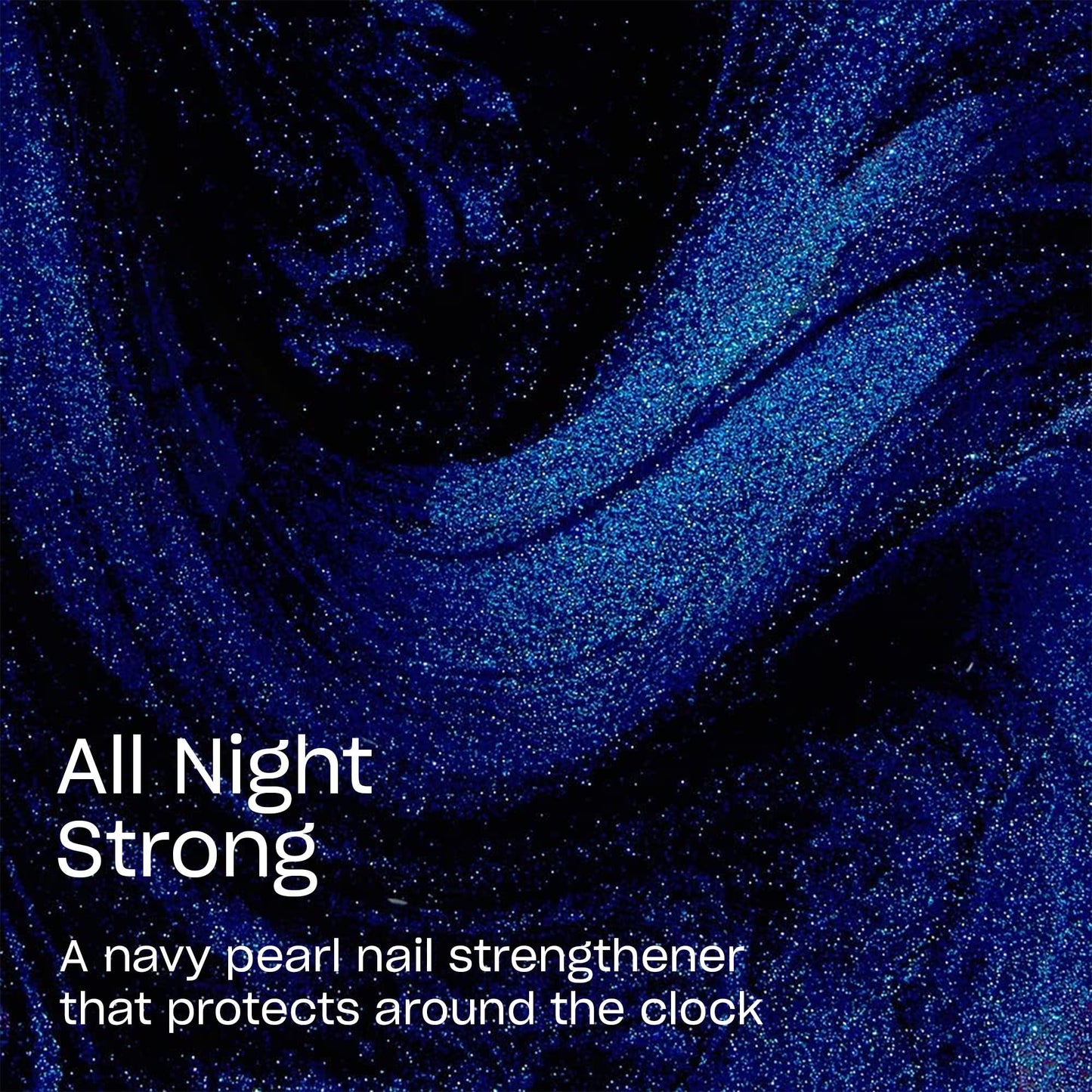 OPI Nail Envy Strengthener All Night Strong | Opaque Dark Blue Crème Strengthening Nail Polish Treatment | Strengthen Weak & Thin Nails