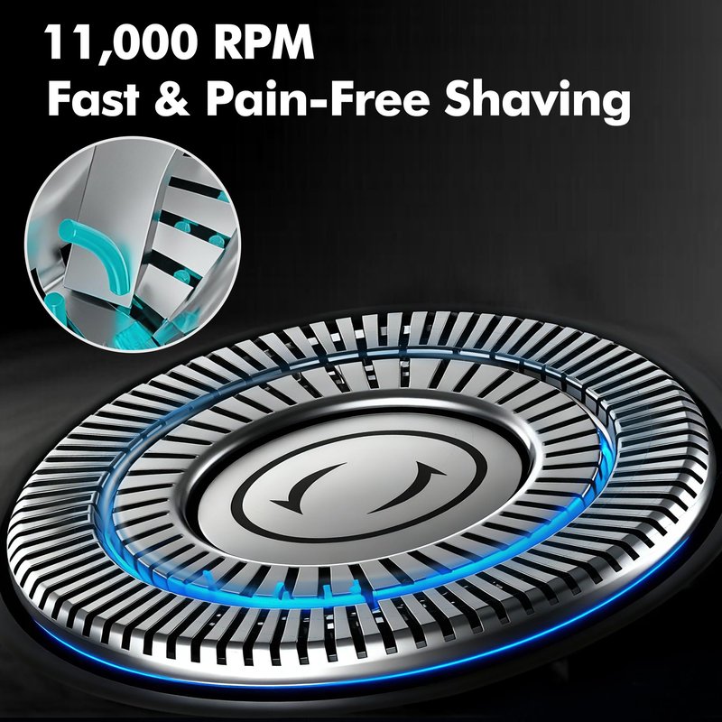 Electric Razor for Men Flynth 3-in-1 Cordless Shaver 3-Blade Rotary Shavers Wet/Dry for Beard Nose & Face, IPX7 Waterproof Fast Charge Travel Trimmer Grooming Set