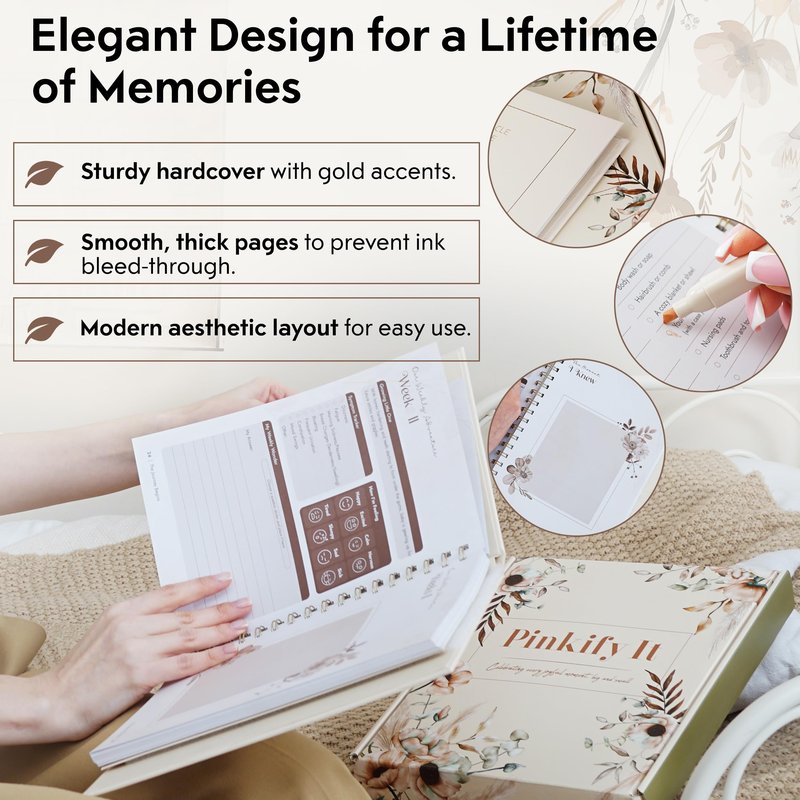 Pregnancy Journal for Moms-to-be: A Keepsake Memory Book and Tracker for Expecting Women, Organized Diary and Album to Record Baby and Moms Journey, Growing Milestones, and First Moments, 118 Pages