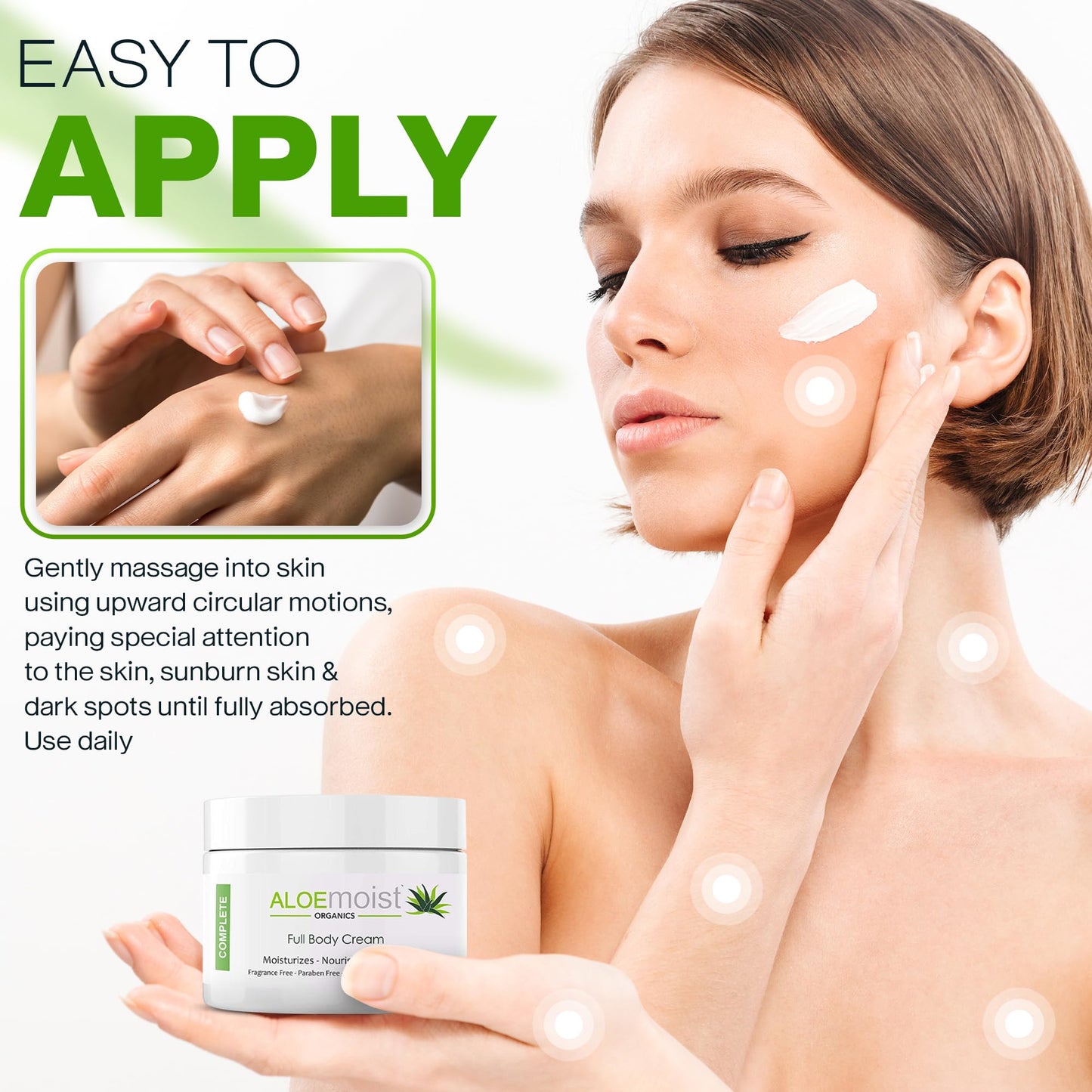 Organic Aloe Vera Face Cream & Body Moisturizing Cream, Natural Aloe Vera Lotion with Vitamin E Oil, Vitamin C, Retinol Cream, Shea Butter – Anti Aging Face Moisturizer for Women, Dry Skin (8 oz)