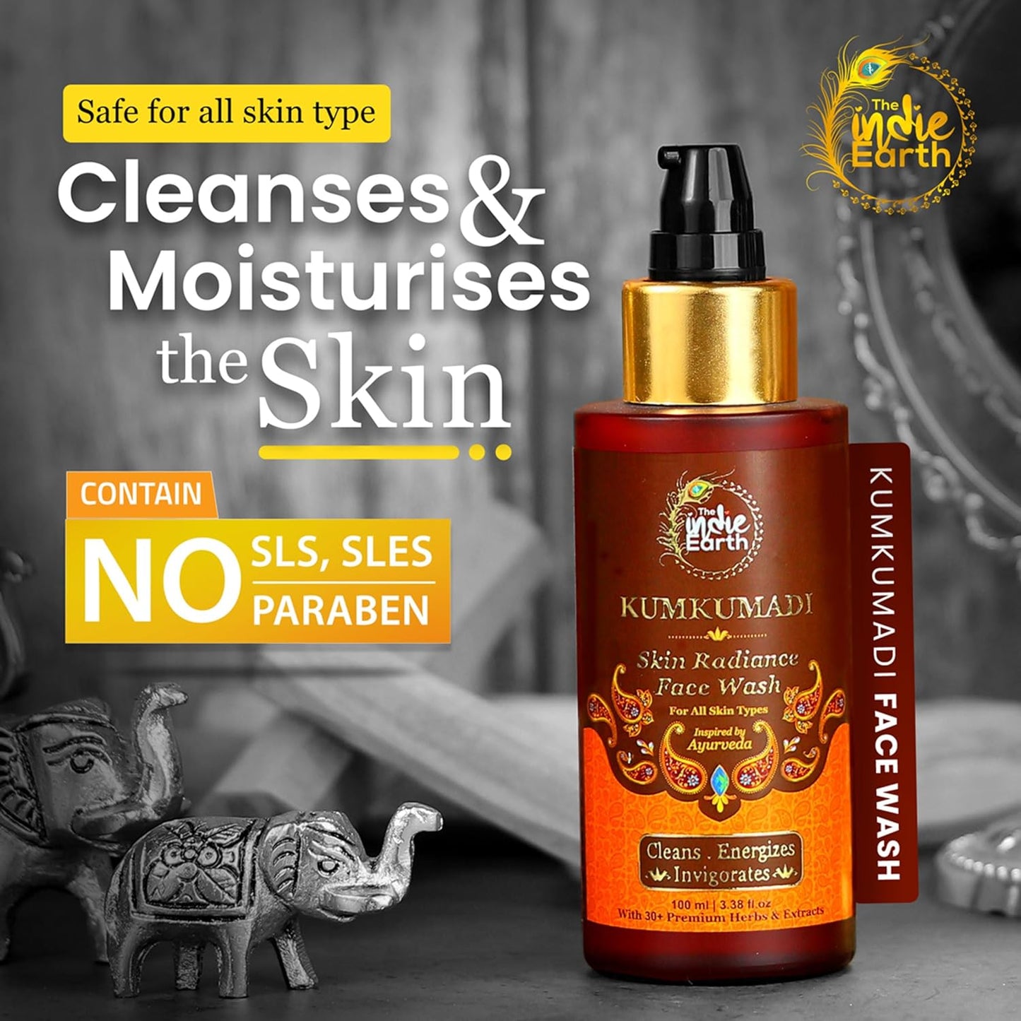 Kumkumadi Tailam Ayurvedic Face Oil - Night Serum for Brighter, Glowing Skin | 30 ml with Turmeric, Saffron & Lotus