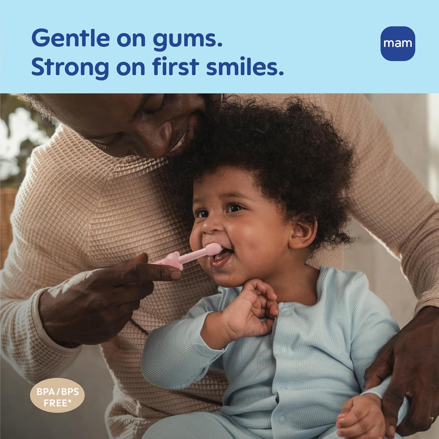 MAM Baby Toothbrush - Extra Soft Training Brush for Infants 6+ Months | Safety Shield, Rounded Head, BPA Free
