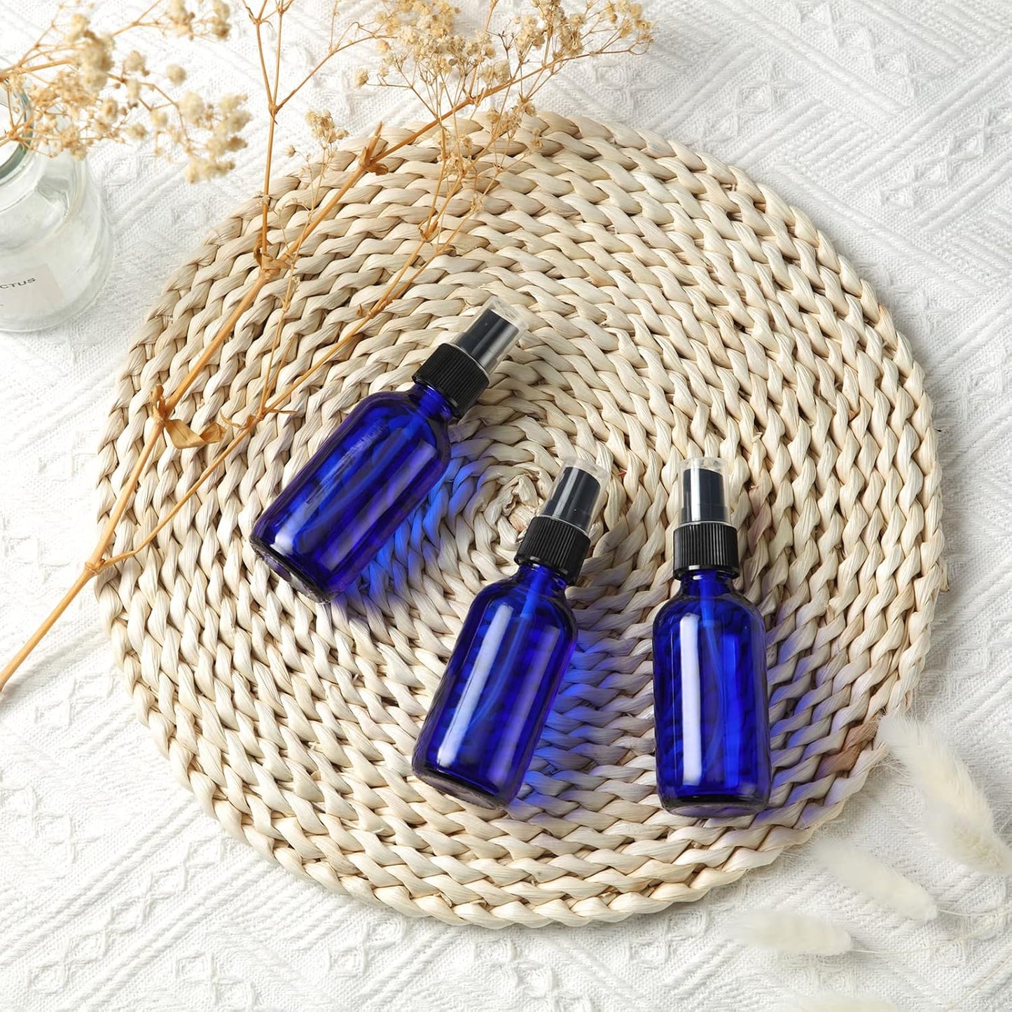 32 Pcs Glass Spray Bottles - 2 oz Fine Mist Refillable Containers for Essential Oils, Travel, Skin Care & Cleaning