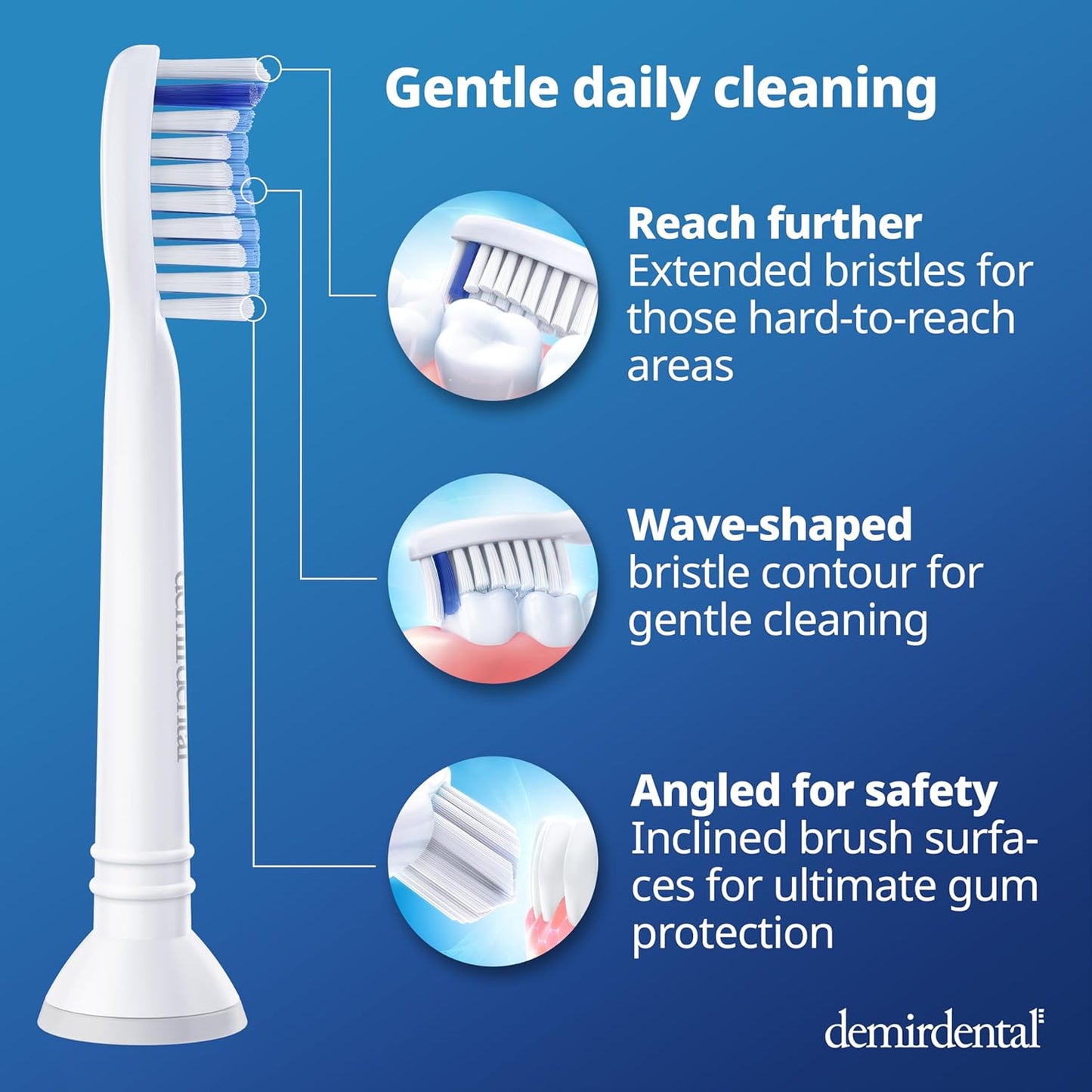 Toothbrush Heads for Sensitive Gums | Compatible with Philips Sonicare - Soft Replacement Heads - 8 Pack