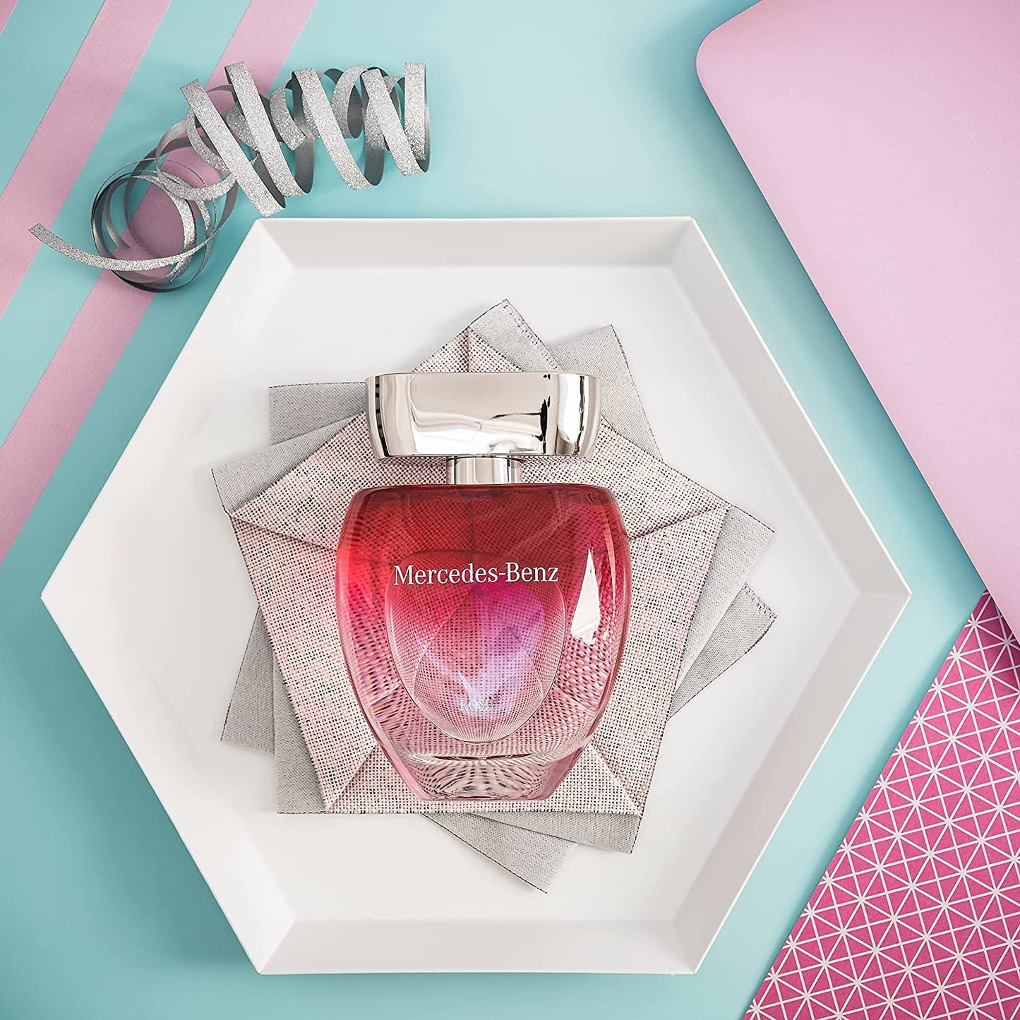 Mercedes Benz - Rose - Professional Fragrance For Women - Elegant And Irresistible - Romantic And Stylish - Naturally Infused And Crafted - Sweet, Fresh And Young - Eau De Toilette - 2 Oz