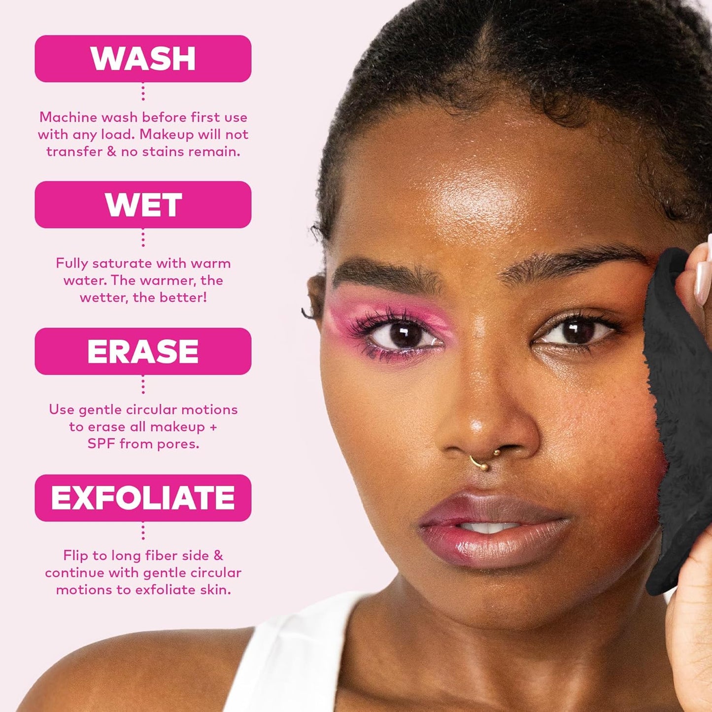 MakeUp Eraser Mini PRO 5-Pack | Effortlessly Remove All Makeup With Just Water - Includes Waterproof Mascara & More!