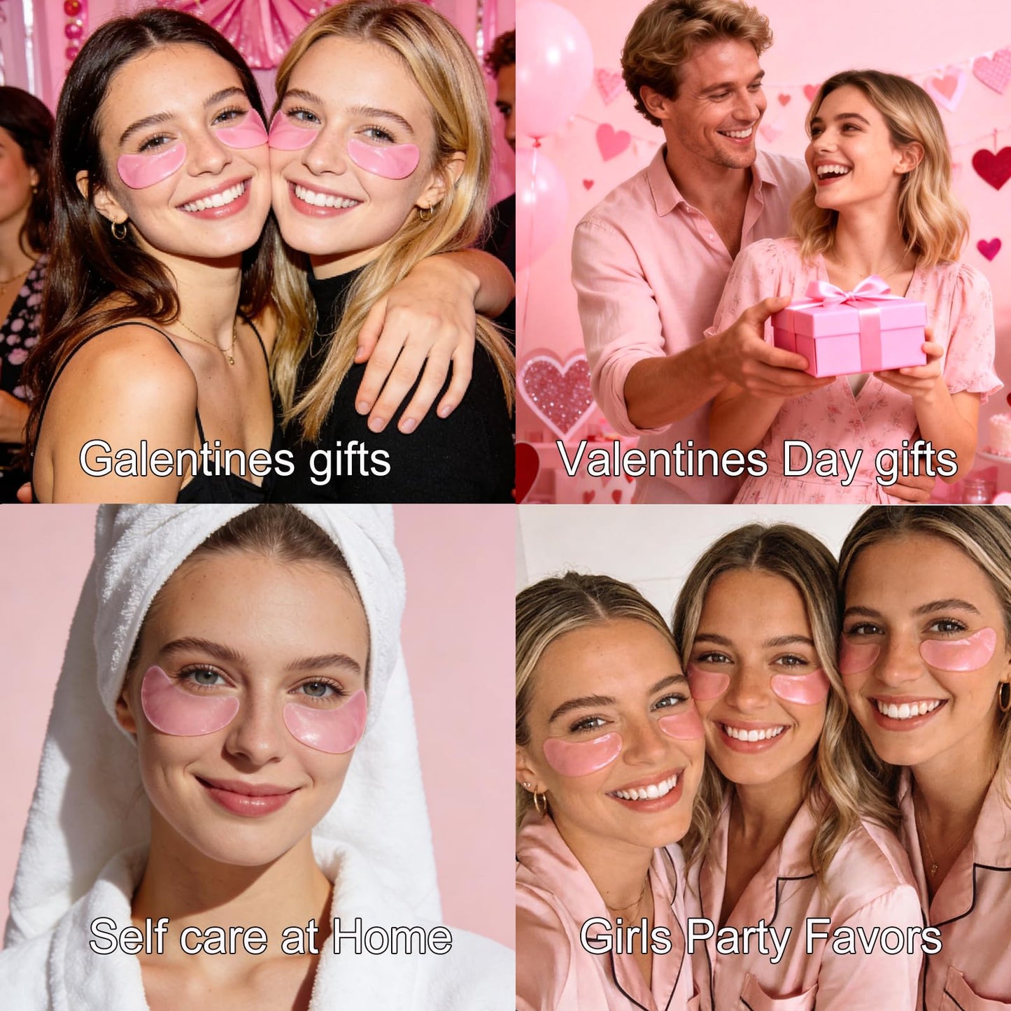 30 Pairs Eye Masks & Lip Masks, Under Eye Patches for Puffy Eyes, Moisturizing Lip Mask Pink Pads, Reducing Fine Lines, Bridal Shower Gifts, Graduation Gifts, Wedding Bridesmaid Gifts, Bulk Gifts