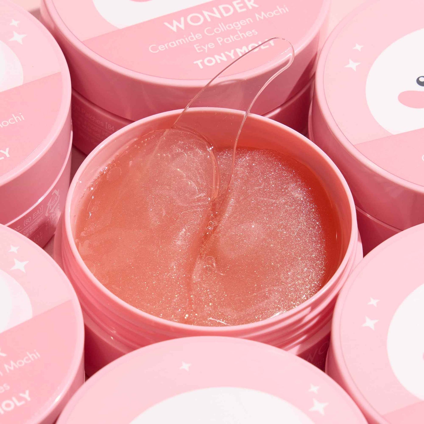 TONYMOLY Wonder Ceramide Collagen Mochi Hydrogel Under Eye Patches – Hydrating Eye Gels for Dark Circles, Puffiness & Fine Lines, 30 Pairs (84g)