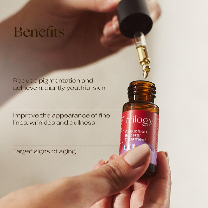 Trilogy Bakuchiol+ Booster Treatment, Natural Retinol Alternative, 0.51 fl oz