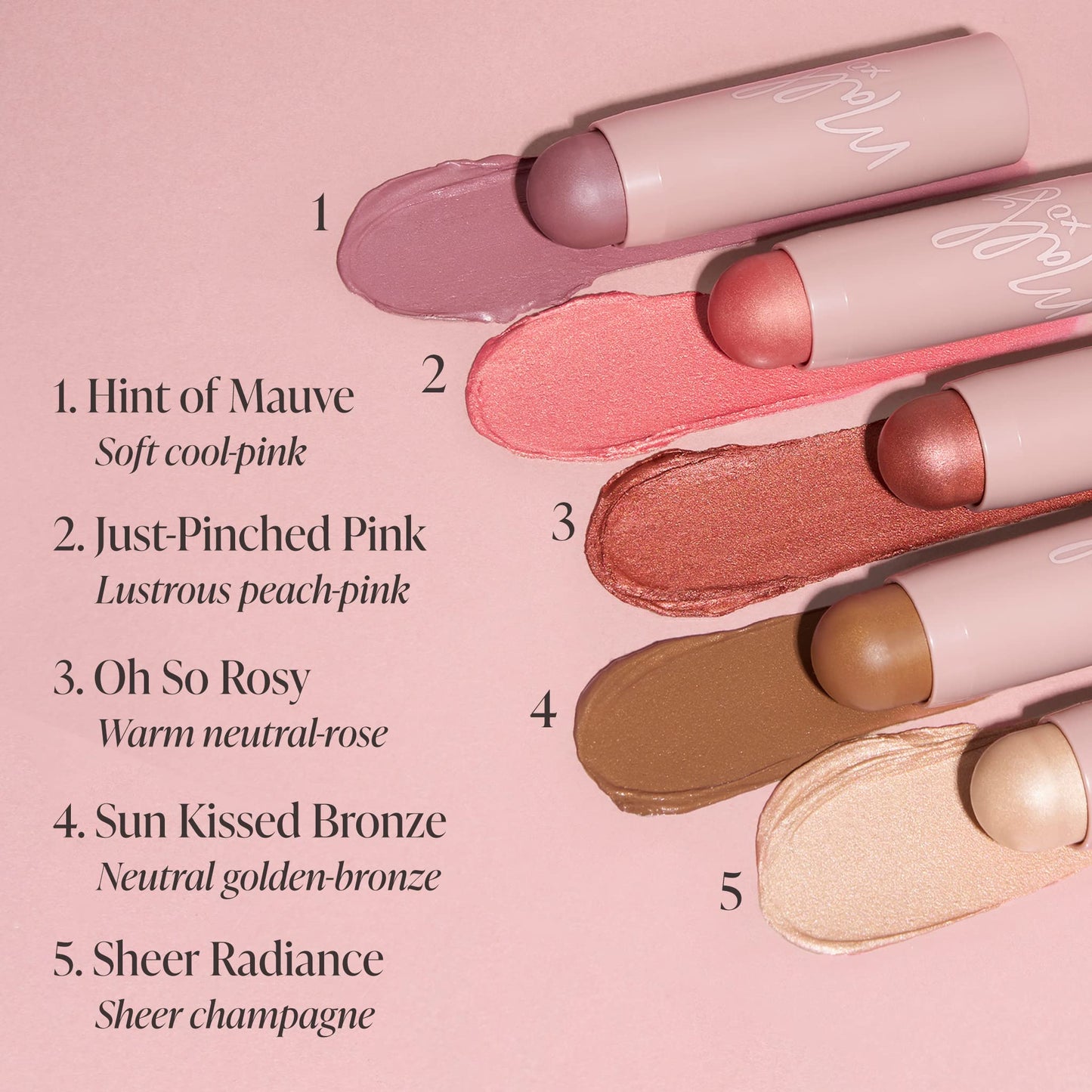 Mally Beauty Shimmer, Shape & Glow Plus Face Defining Stick, Hint Of Mauve