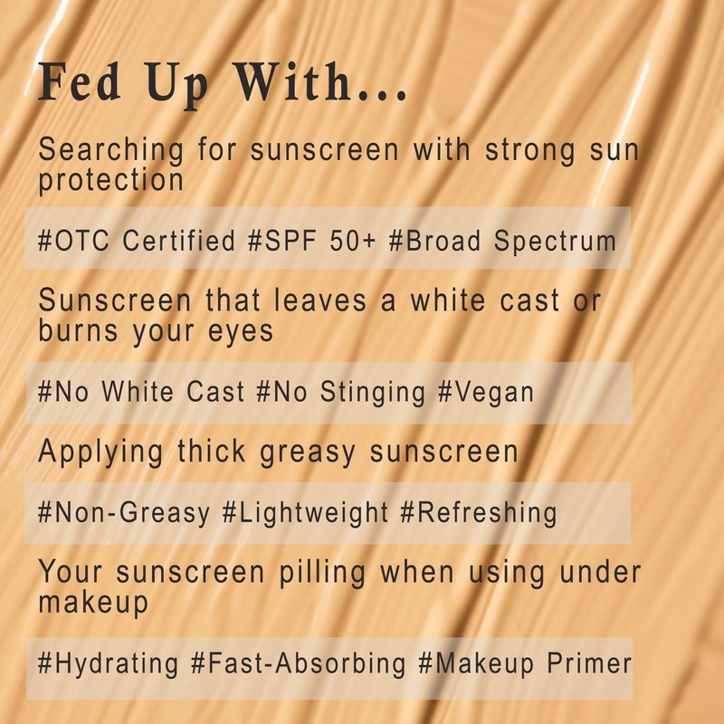 Face Sunscreen For Women - Tinted Sunscreen for face - Face Moisturizer With SPF 50 -Travel Toiletries. 50 ml