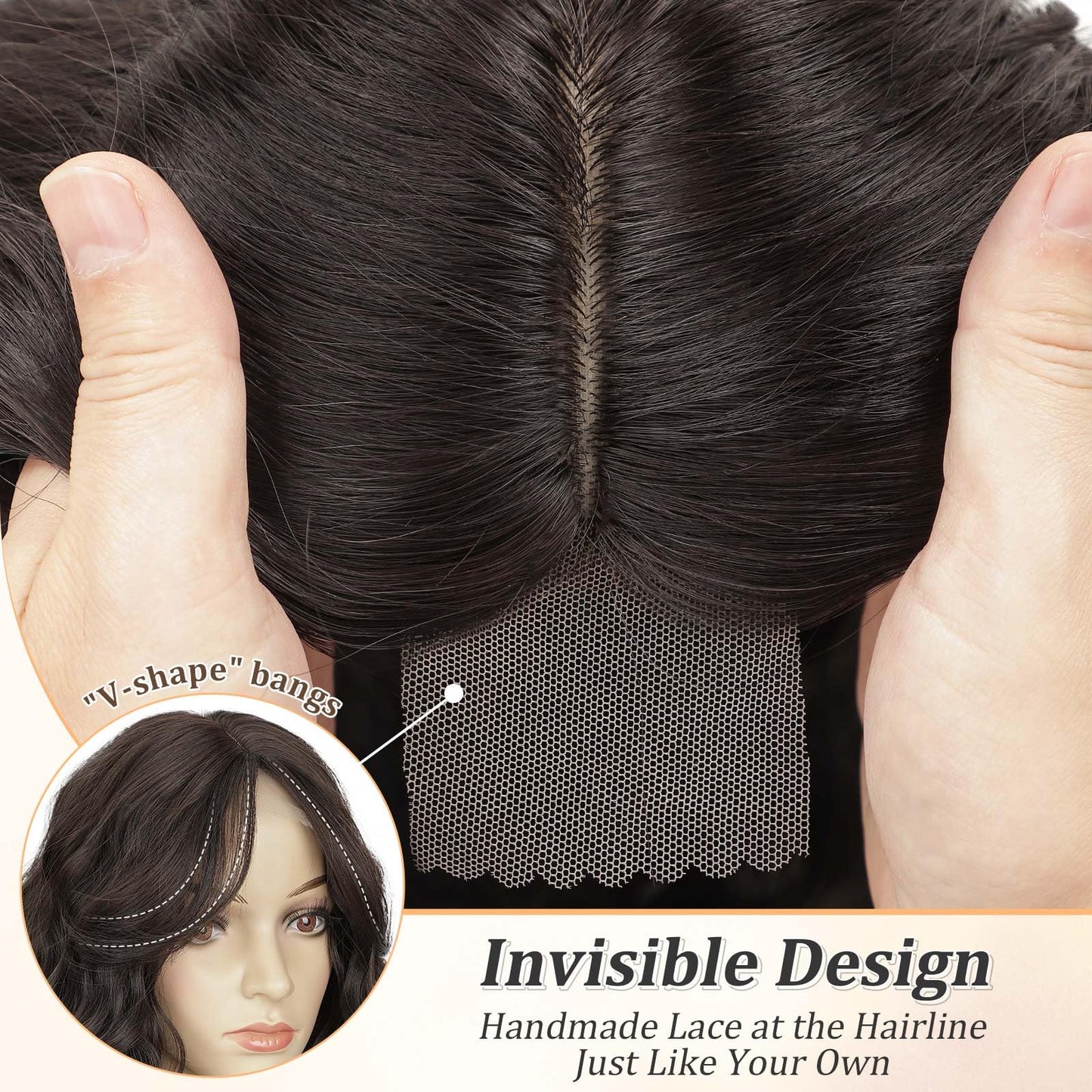 Lommel Short Wavy Hair Toppers for Women 12 Inch Hair Topper with Thinning Hairs Natural-Looking Wiglett Lightweight & Add Volume Hairpiece for White Roots Cover for Daily(Dark Brown)