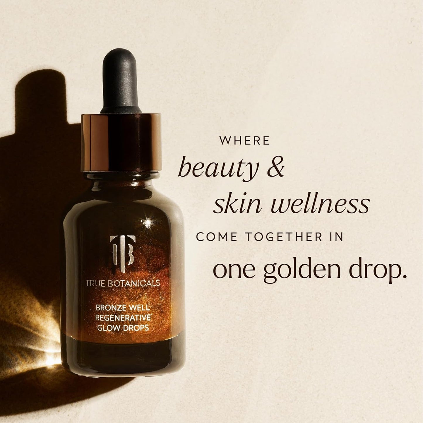 True Botanicals Bronze Well Regenerative Glow Drops - Naturally Bronzing Moisturizer for All Skin Types | 1 fl oz (30 ml)