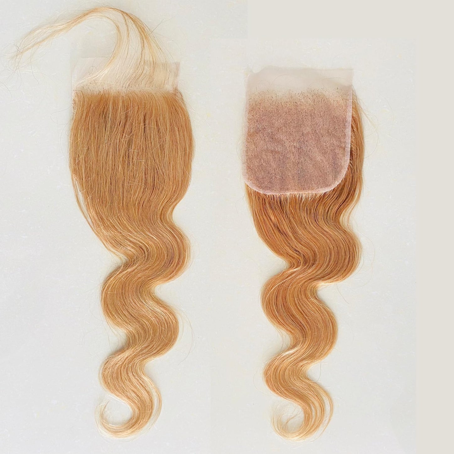 5x5 Blonde Lace Front Closure Human Hair Color 27 Closure Bleached Konts Transparent Lace Closures 10a Swiss Lace Closure Soft Virgin Hair Natural Hairline Free Part 16 Inch
