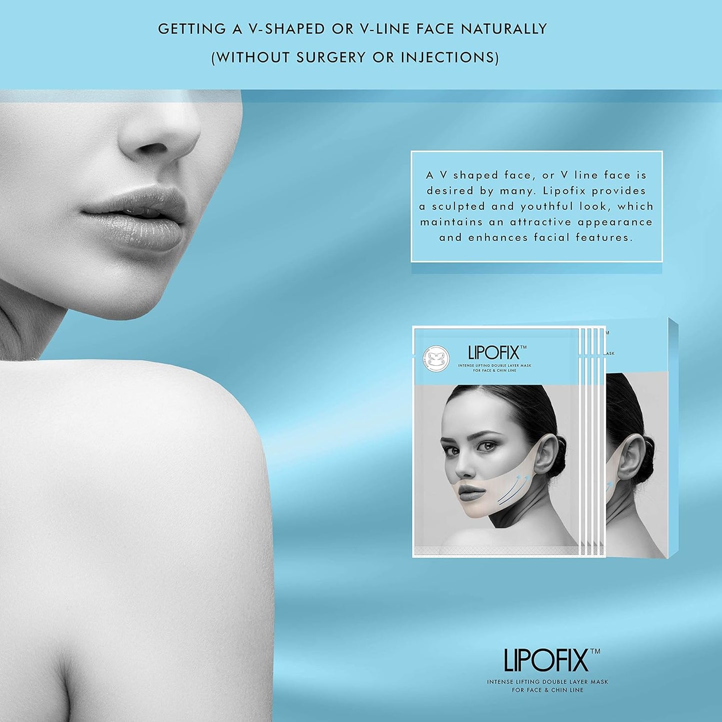 V-Line Sculpting Mask - Advanced Chin & Jawline Shaping Solution for Tightening & Lifting | 5 Pack