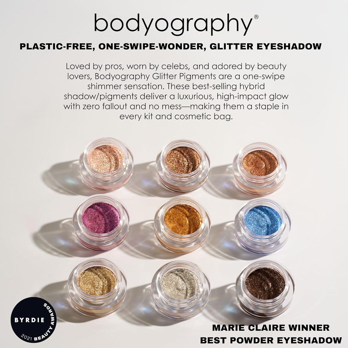 Glitter Pigment Eye Shadow - Long-Wear Shimmer Formula | Vegan & Talc-Free | Halo Silver Diamond 1.5g
