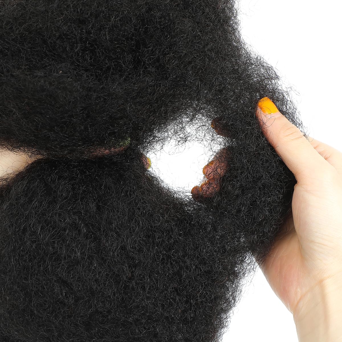 Kinky Curly Human Hair - 12 Inch Afro Kinky Bulk for Twist & Loc Extensions | Black, 50g