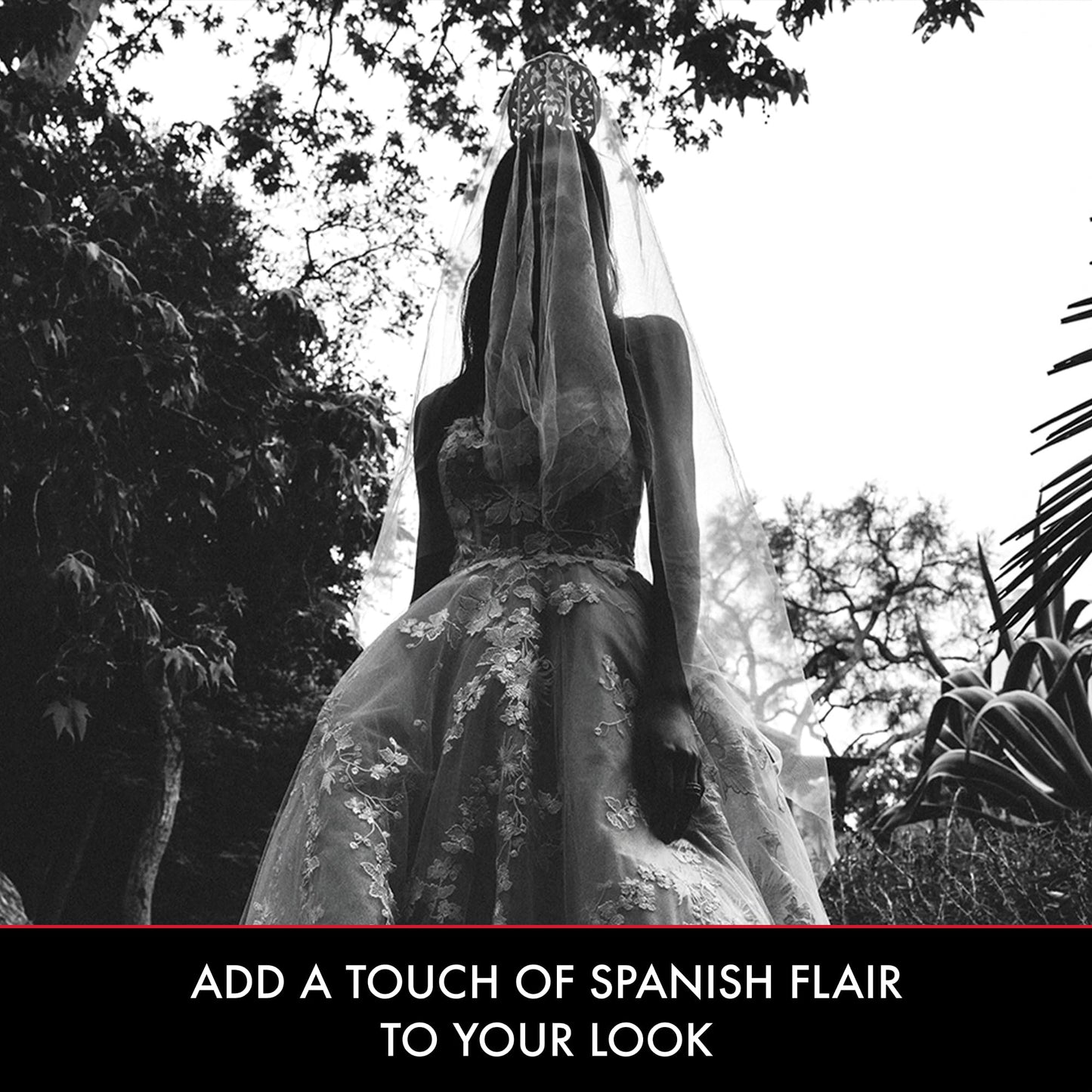 Spanish Hair Comb for Women – Traditional Flamenco Peineta Española for Girls – Ornamental Black Accessory from Spain – Flamenco Hair Combs – Spanish Combs – Mantilla Comb Model I by Ole Ole Flamenco
